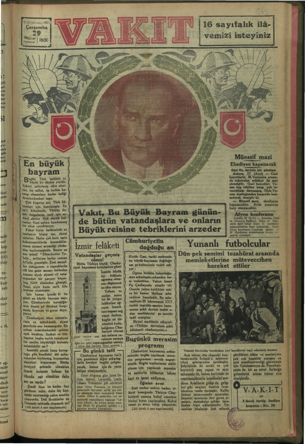 Arşivden çıkan Cumhuriyet Bayramı manşetleri - Resim: 4