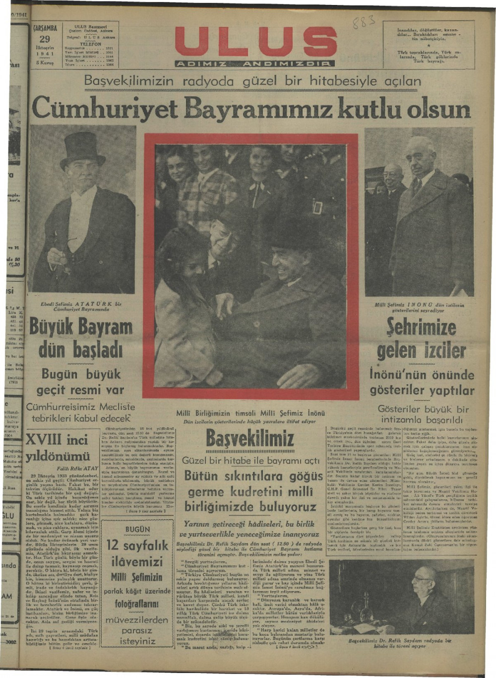 Arşivden çıkan Cumhuriyet Bayramı manşetleri - Resim: 31