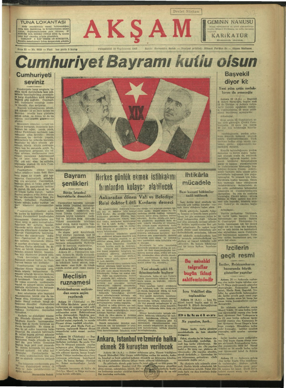 Arşivden çıkan Cumhuriyet Bayramı manşetleri - Resim: 33