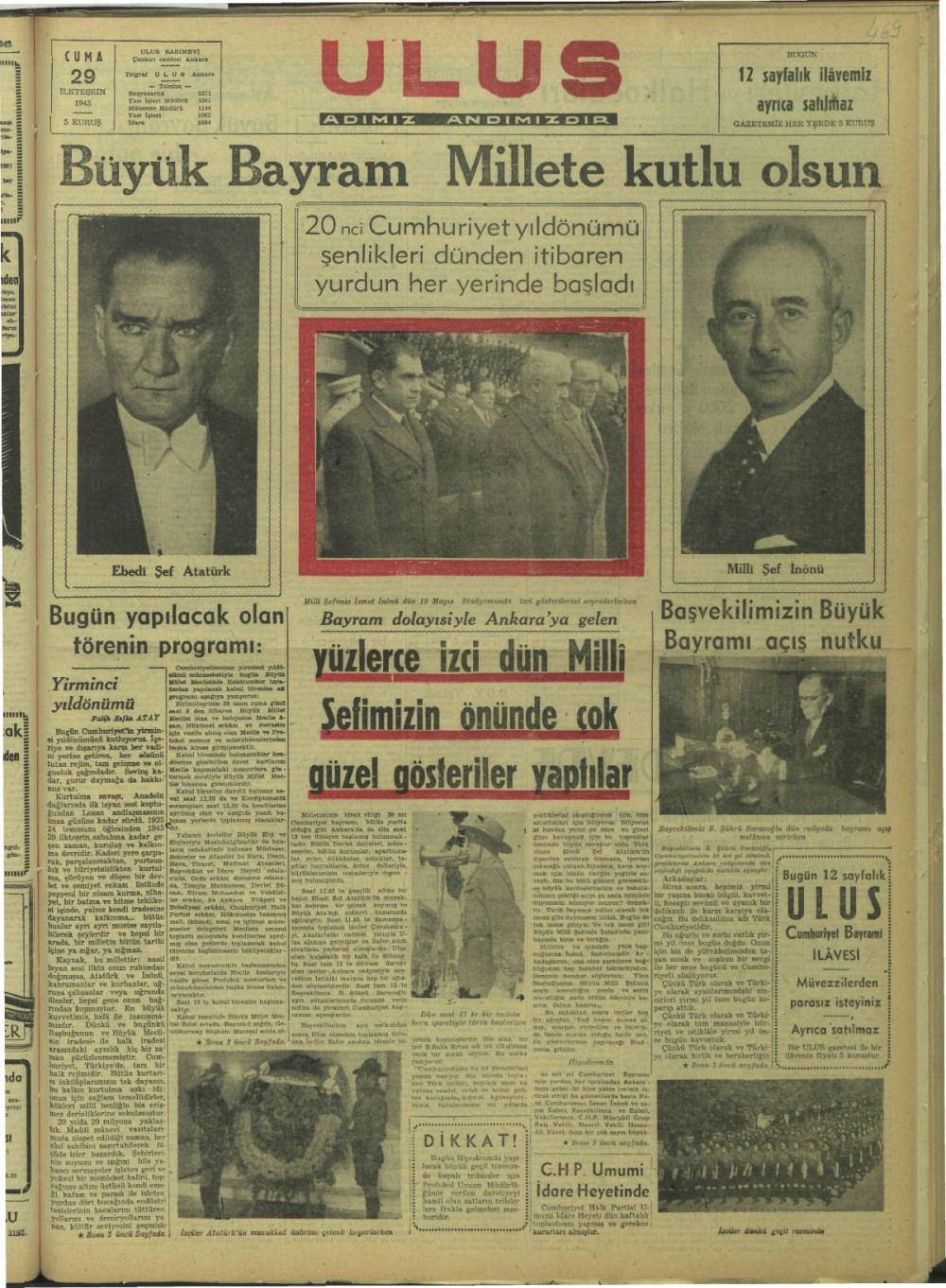 Arşivden çıkan Cumhuriyet Bayramı manşetleri - Resim: 36