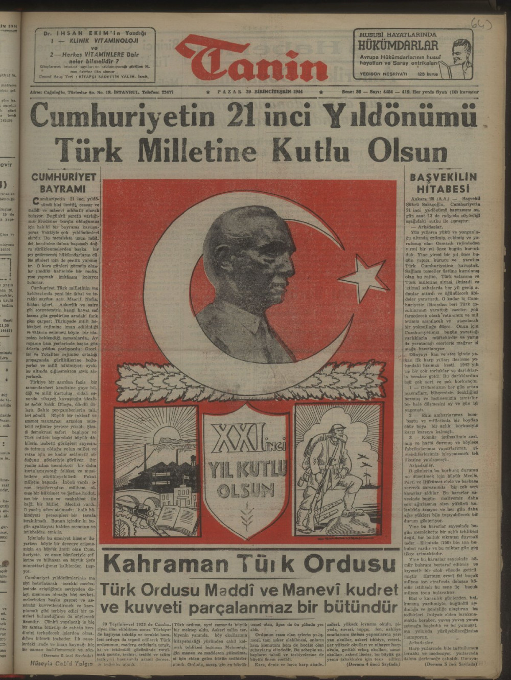 Arşivden çıkan Cumhuriyet Bayramı manşetleri - Resim: 39