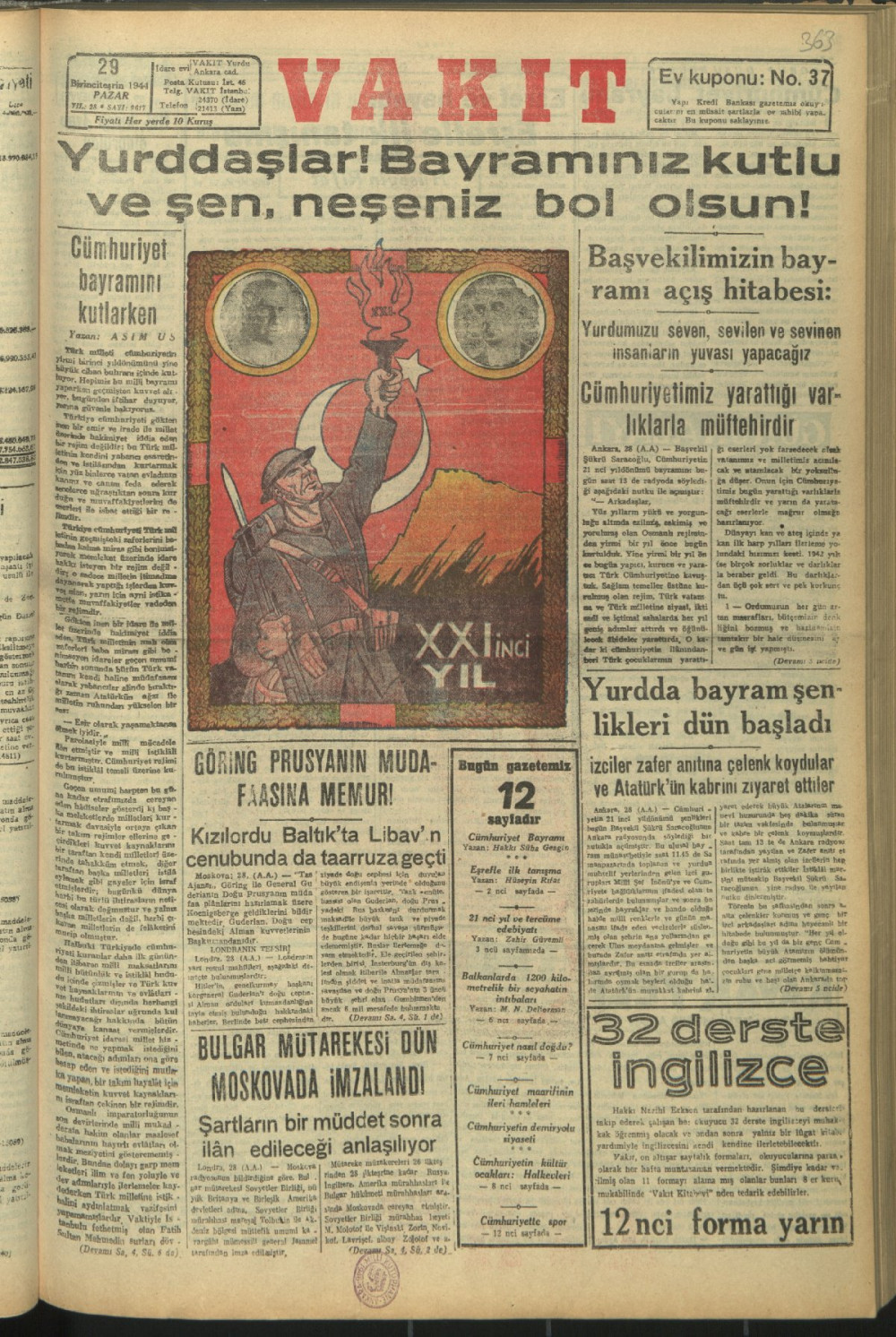 Arşivden çıkan Cumhuriyet Bayramı manşetleri - Resim: 40