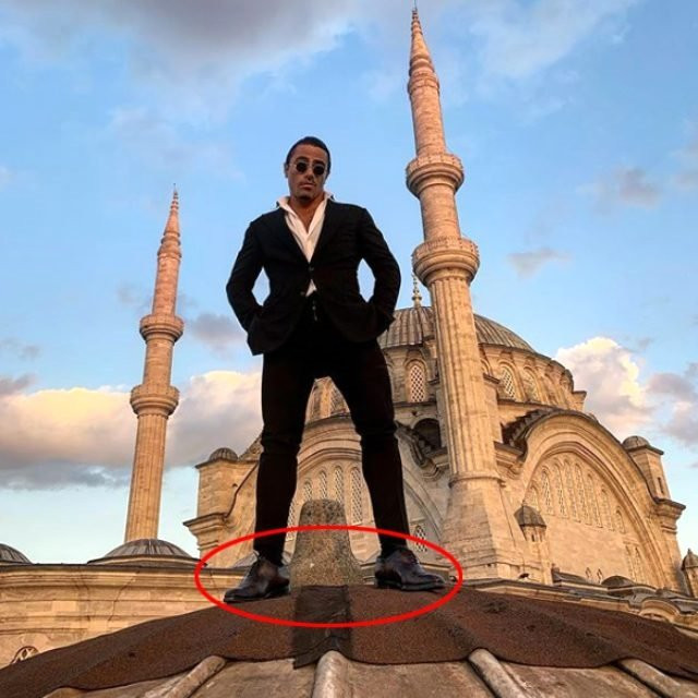 Nusret Gökçe dev ayakkabılarıyla gündem oldu