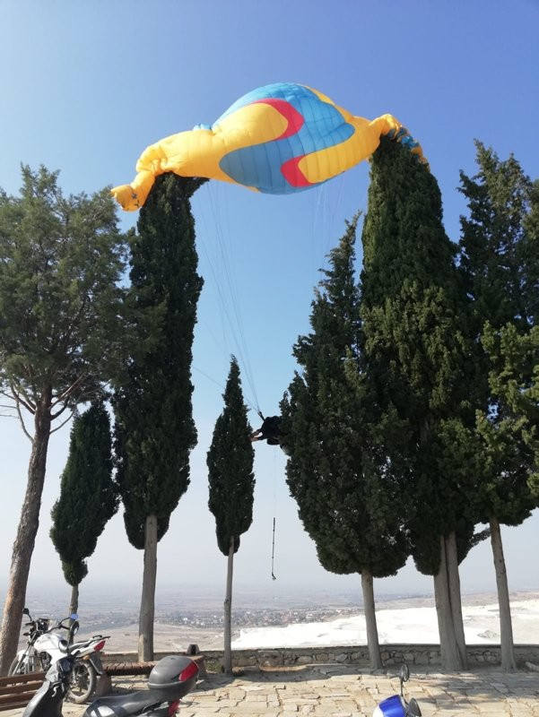 Pamukkale'de faciadan dönüldü