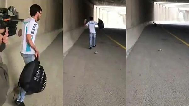 İsrail askerlerinin Filistinli gernci vurma anı böyle görüntülendi