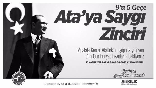 Atatürk Maltepe'de saygı zinciri ve saygı dalışıyla anılacak