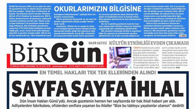 BirGün'e ilan cezası!