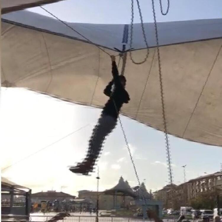 Kadıköy'de ilginç görüntüler: ''Mehmet abi uçuyor!''