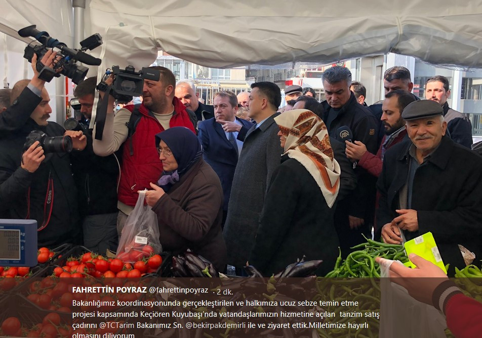 Ucuz sebze ve meyve kuyrukları böyle görüntülendi