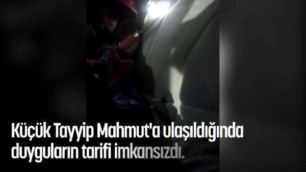 Küçük Tayyip'in enkazdan kutarılma anı kamerada