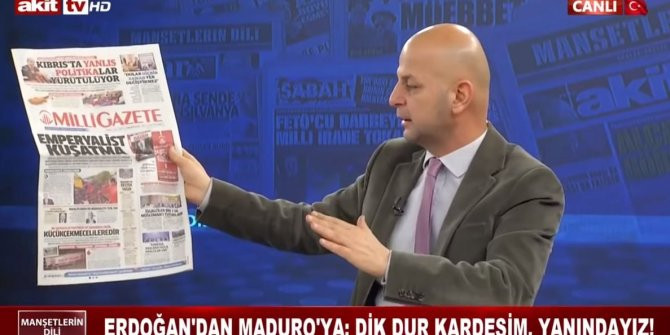 Akit TV sunucusu: ''Erdoğan patlıcanı onların eline verdi''