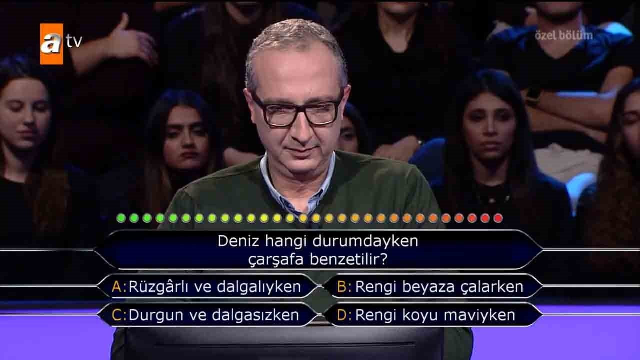 Kim Milyoner Olmak İster'de geceye damgasını vuran soru