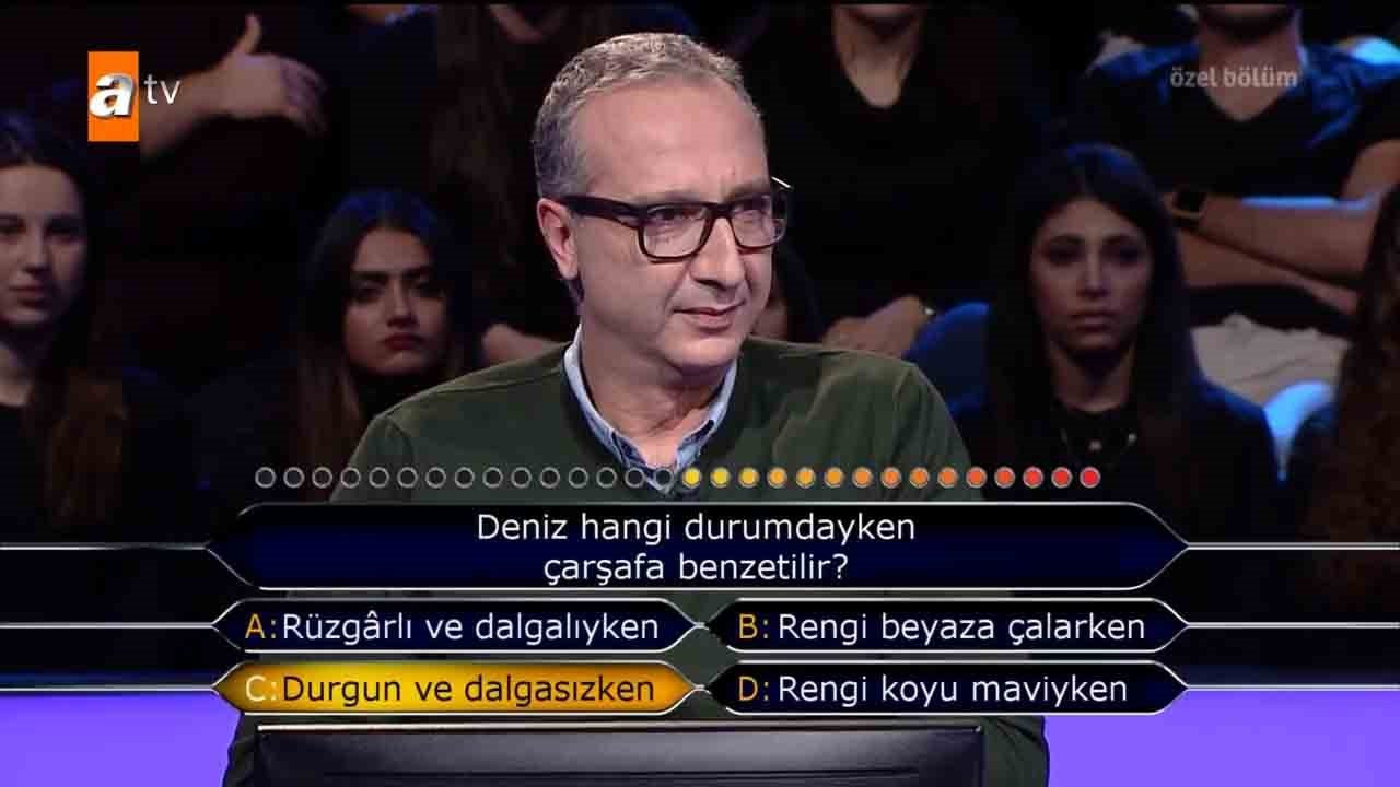 Kim Milyoner Olmak İster'de geceye damgasını vuran soru