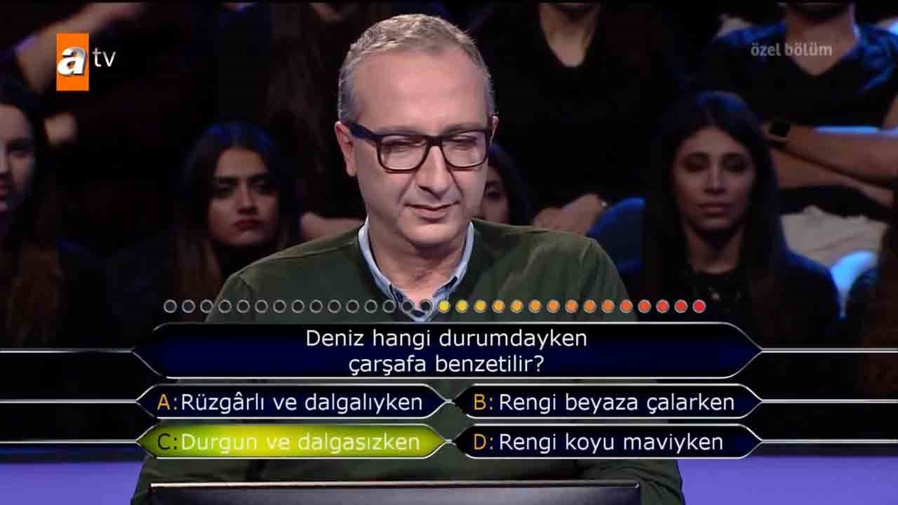 Kim Milyoner Olmak İster'de geceye damgasını vuran soru