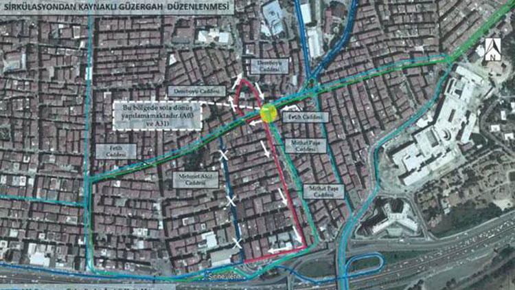 Trafiğin en yoğun noktasıydı... Güzergah yeniden düzenlendi