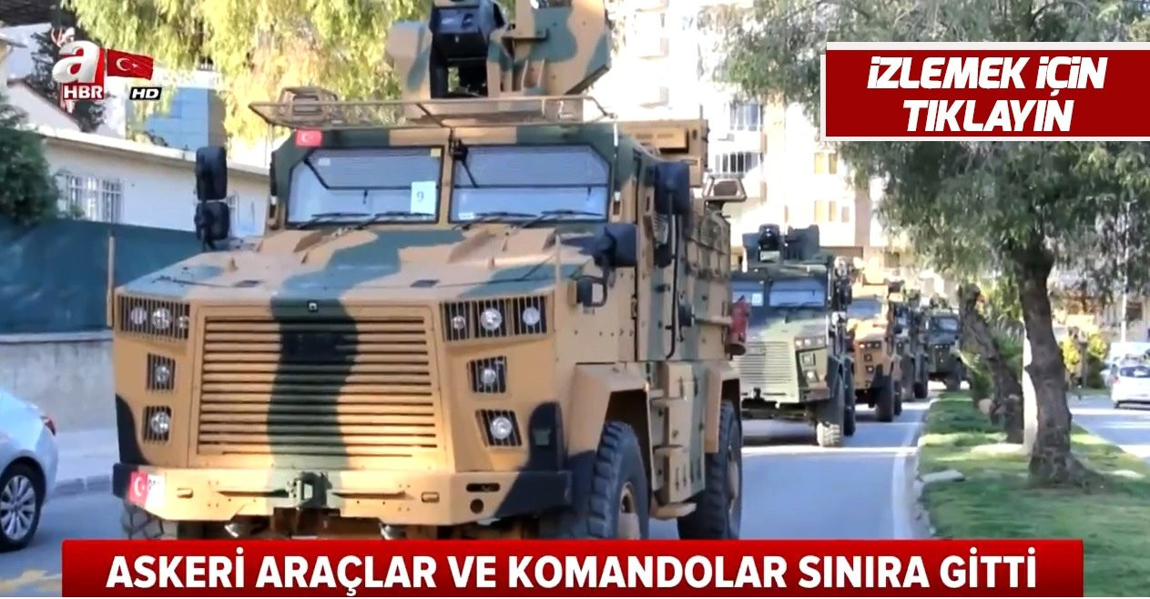 Suriye sınırına askeri sevkiyat