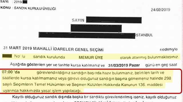 İptal edilen İstanbul seçimleriyle ilgili olay olan belge