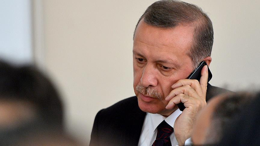 Erdoğan'dan İzlanda telefonu
