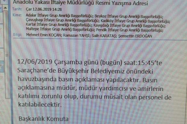 İBB'den zorunlu davet açıklaması