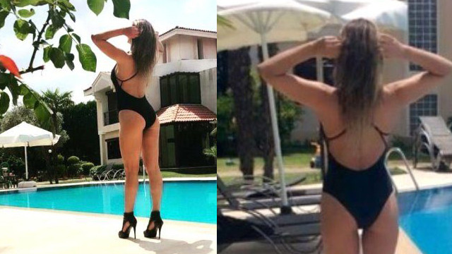Hatice'den yine olay olacak havuz başı paylaşımı