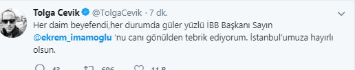 Ünlülerden Ekrem İmamoğlu'na destek mesajları