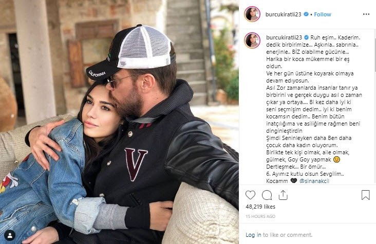 Burcu Kıratlı’dan romantik paylaşım: İyi ki benim kocamsın