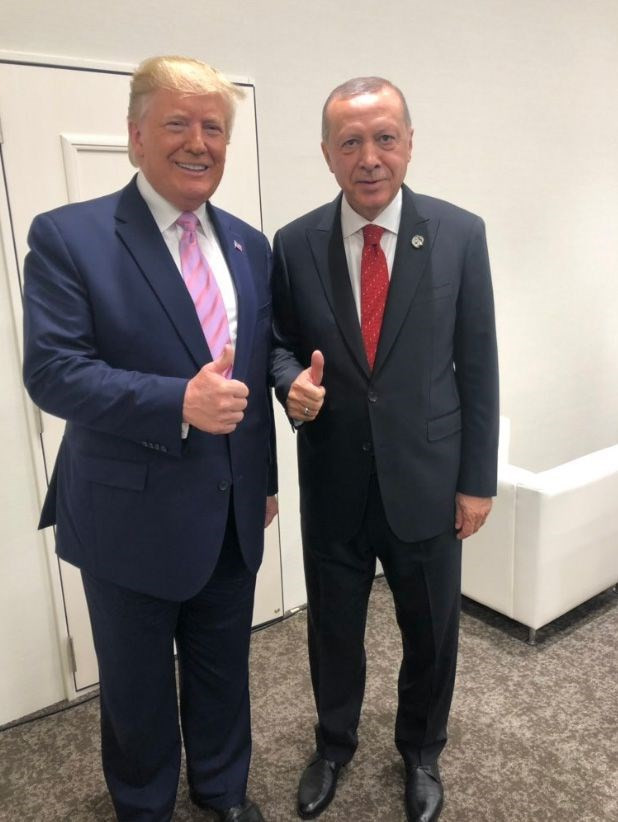 Erdoğan ile Trump'tan G-20 pozu