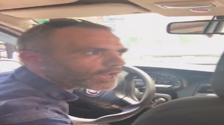 Taksici ile kadın yolcunun ''kısa mesafe'' kavgası kamerada