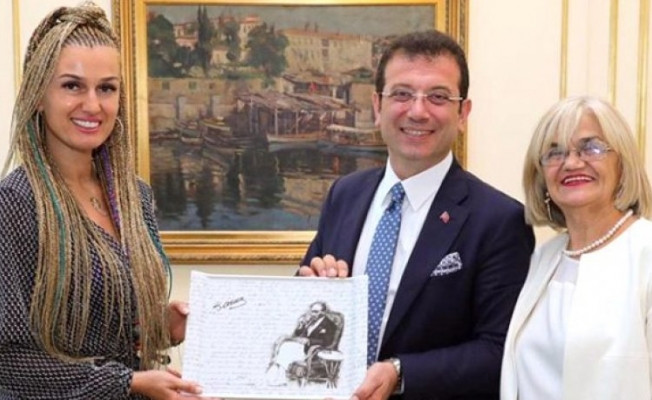 Tuğba Özay'dan İmamoğlu'na ziyaret: Ayağına taş değmesin !