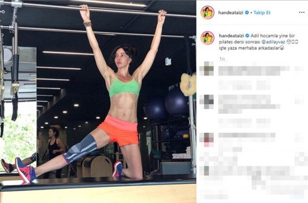 Hande Ataizi'nin kaslı vücudu olay oldu