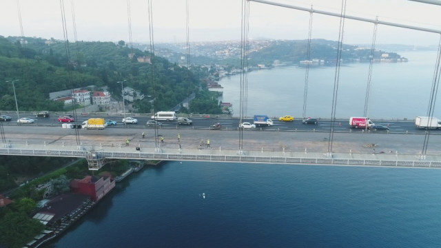 FSM Köprüsü'ndeki son durum havadan görüntülendi