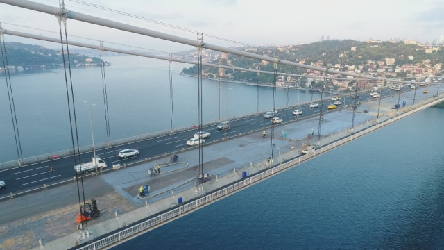 FSM Köprüsü'ndeki son durum havadan görüntülendi