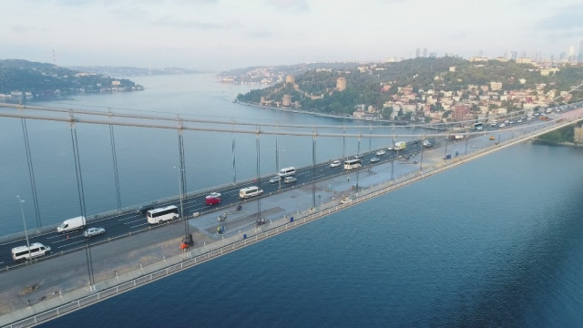 FSM Köprüsü'ndeki son durum havadan görüntülendi