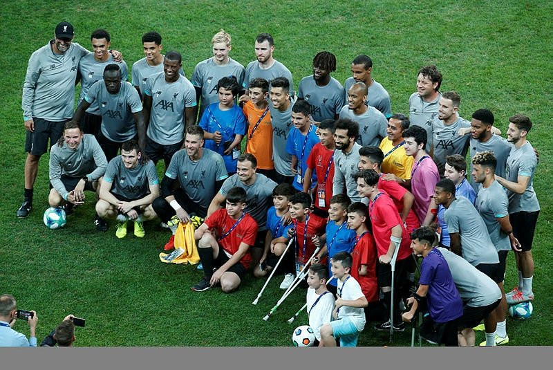 Ampute çocuklar, Liverpool antrenmanına katıldı
