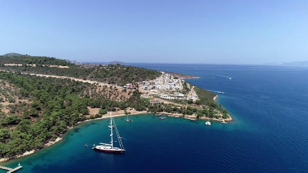 Bodrum'da durdurulan inşaatlar havadan görüntülendi