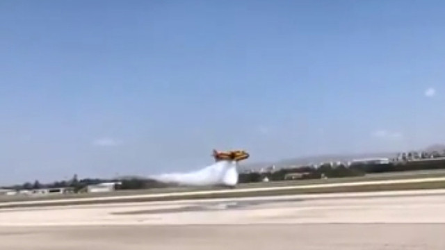 ''Uçamaz'' denilen yangın söndürme uçağı uçtu !