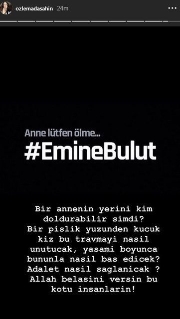 Ünlülerden Emine Bulut paylaşımları