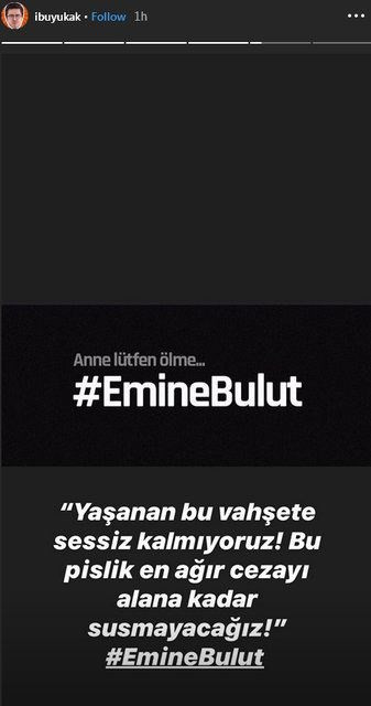 Ünlülerden Emine Bulut paylaşımları
