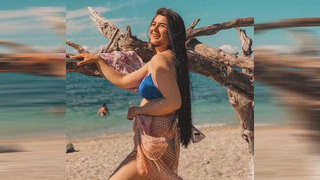 Mayolu pozu olay olan Hanife'den bikinili paylaşım