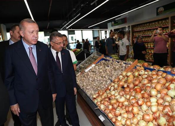 Cumhurbaşkanı Erdoğan market alışverişinde