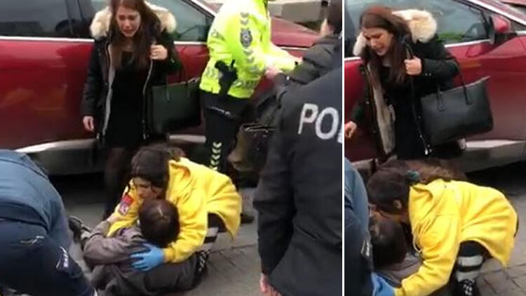 Kadıköy'de akılalmaz olay ! Çekicinin kaldırdığı araçtan düştü