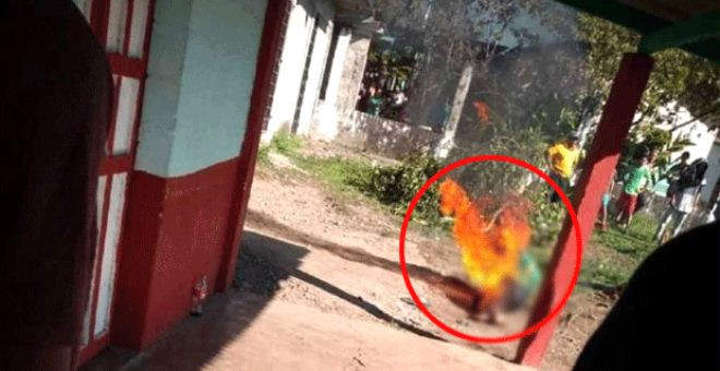 Cinsel istismarcı adamı yakarak öldürdüler !