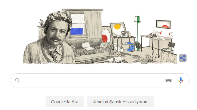 Google'dan Oğuz Atay'ın 86. doğum gününe özel doodle