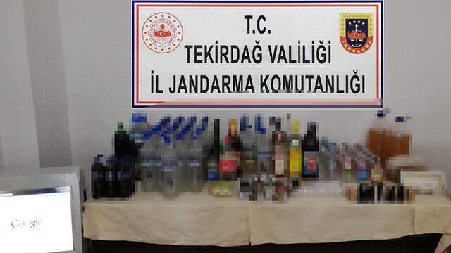 Tekirdağ'da 77 litre alkol ele geçirildi
