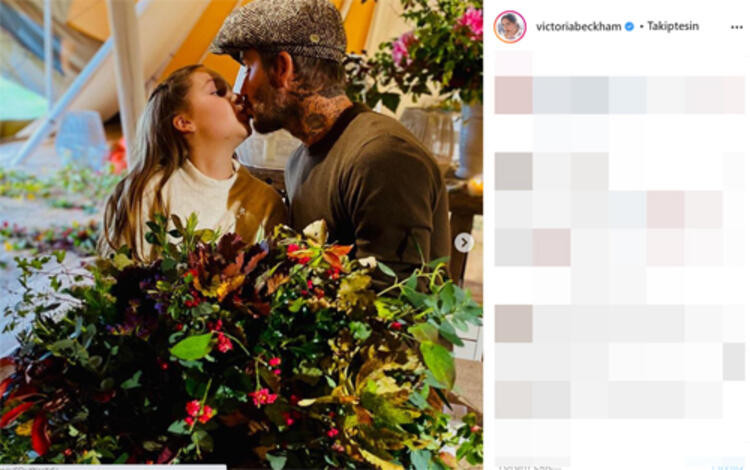 Beckham'ın kızını dudağından öpmesi sosyal medyayı karıştırdı