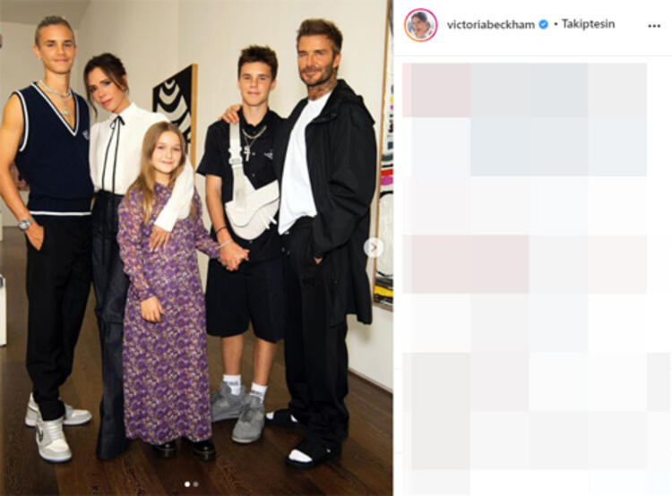 Beckham'ın kızını dudağından öpmesi sosyal medyayı karıştırdı