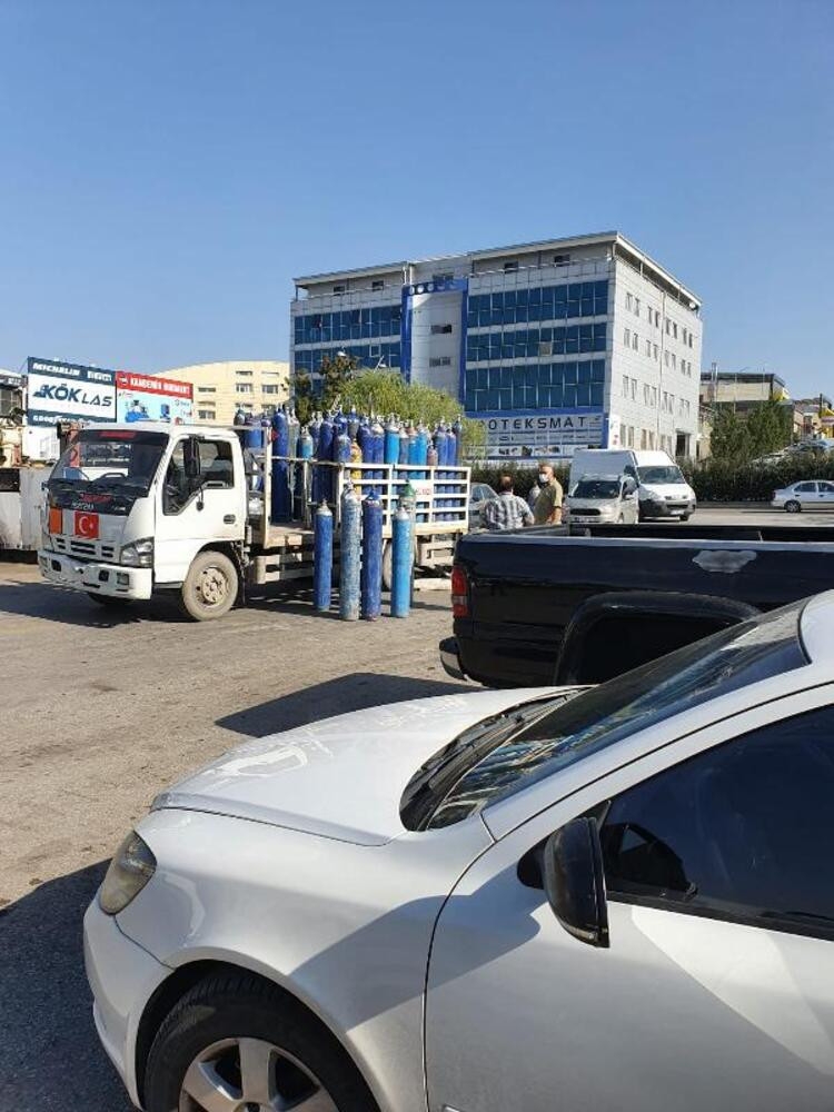 Kamyonetteki oksijen tüpleri füze gibi fırladı!