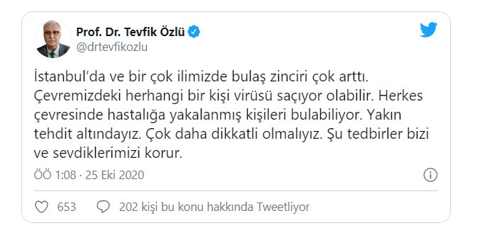 Bilim Kurulu Üyesi Özlü'den ''evden çıkmayın'' uyarısı