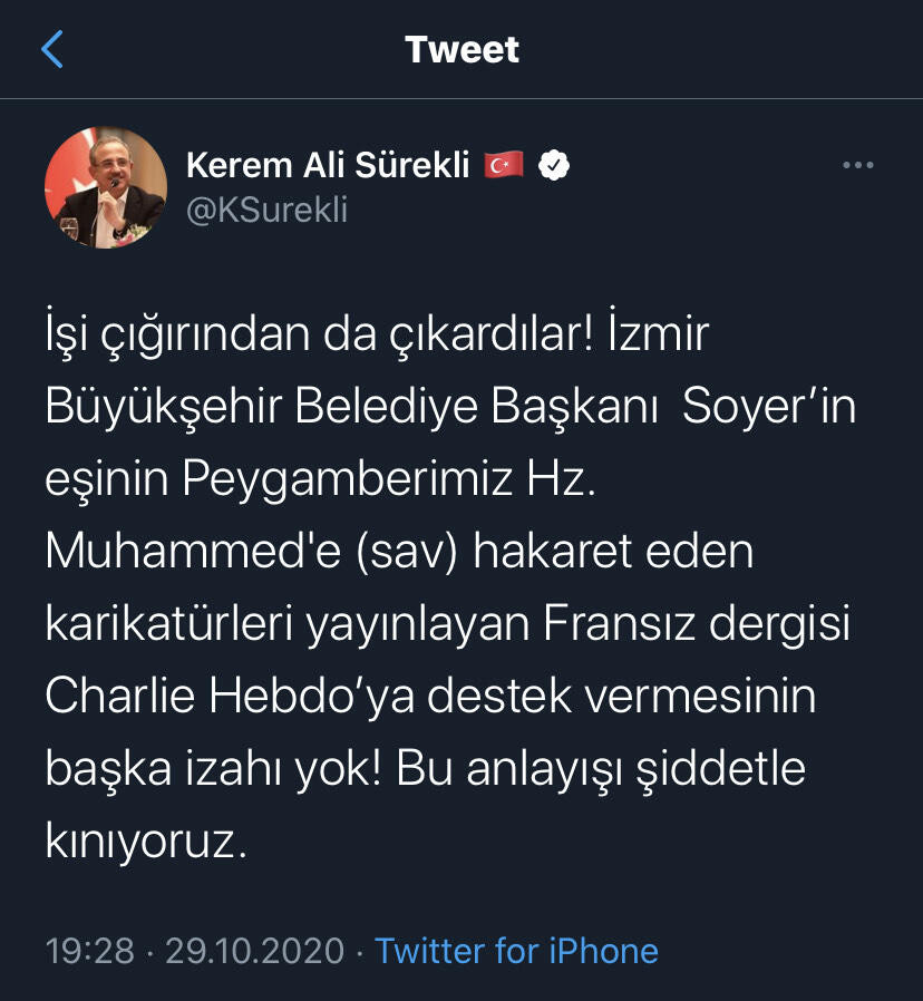 AK Parti'den CHP'li Tunç Soyer'in eşi Neptün Soyer'e tepki