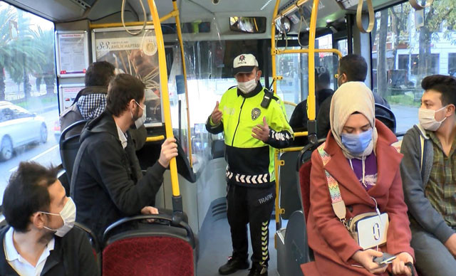 İstanbul'da toplu taşıma araçlarına koronavirüs denetimi